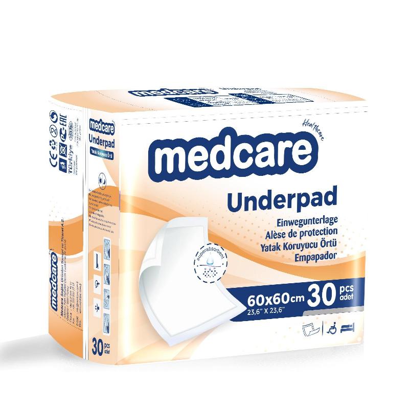 Пелюшки одноразові ТМ Medcare, 60х60